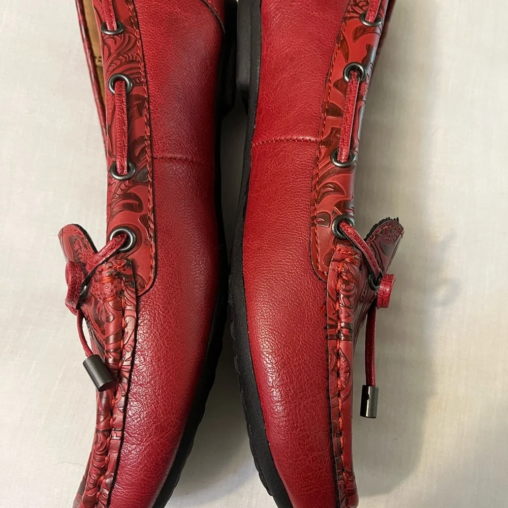 B.O.C. Red leather Moccasins